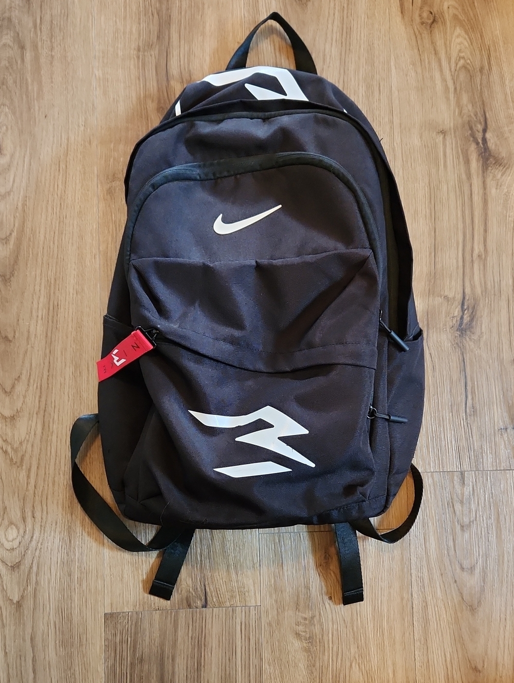 NWOT Nike Black Backpack with White Logo Accents